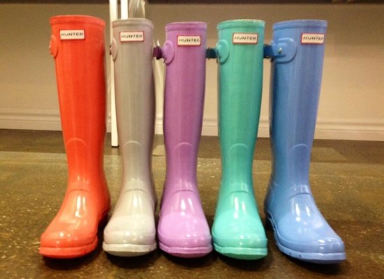 Love these colorful Hunter wellies coming in Spring 2013!