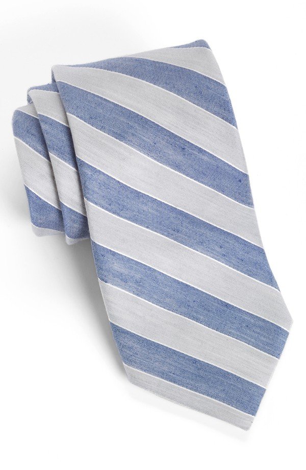 Linen & Silk Stripe Tie