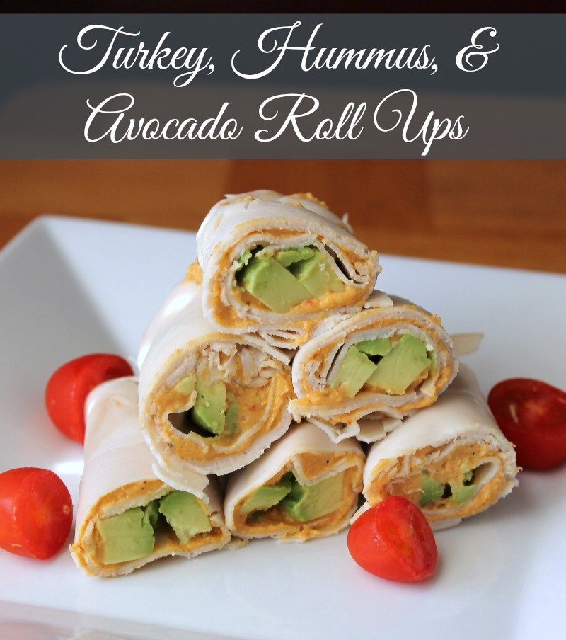 Turkey, Hummus, and Avocado Roll Ups (No Bread) 100 calories 3 weight watchers point 