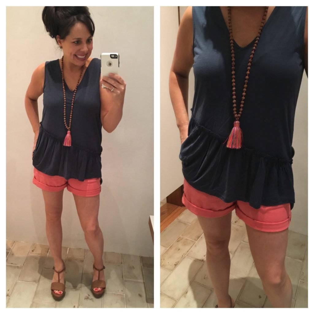 anthropologie pilcro shorts and tee