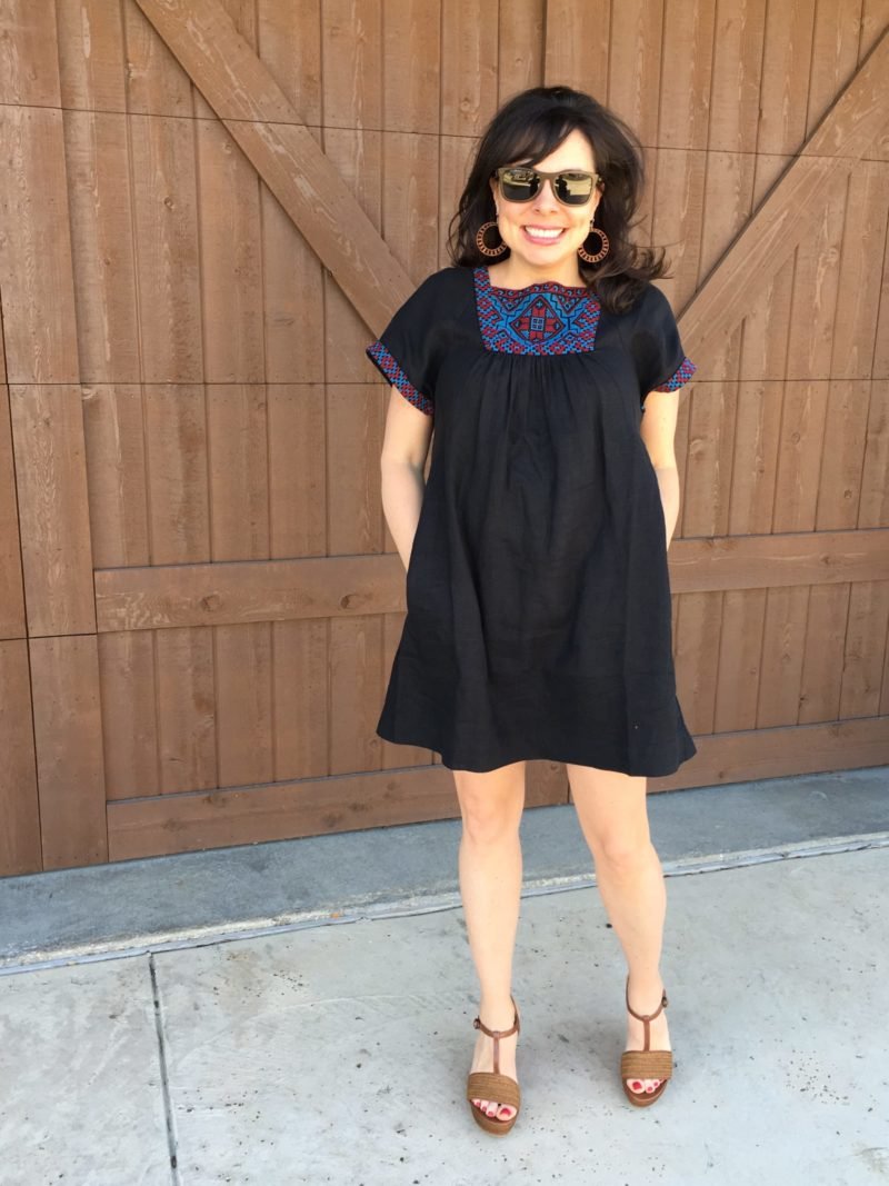 madewell embroidered dress