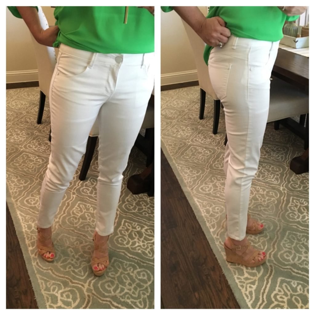 best white jeans and best cork wedges
