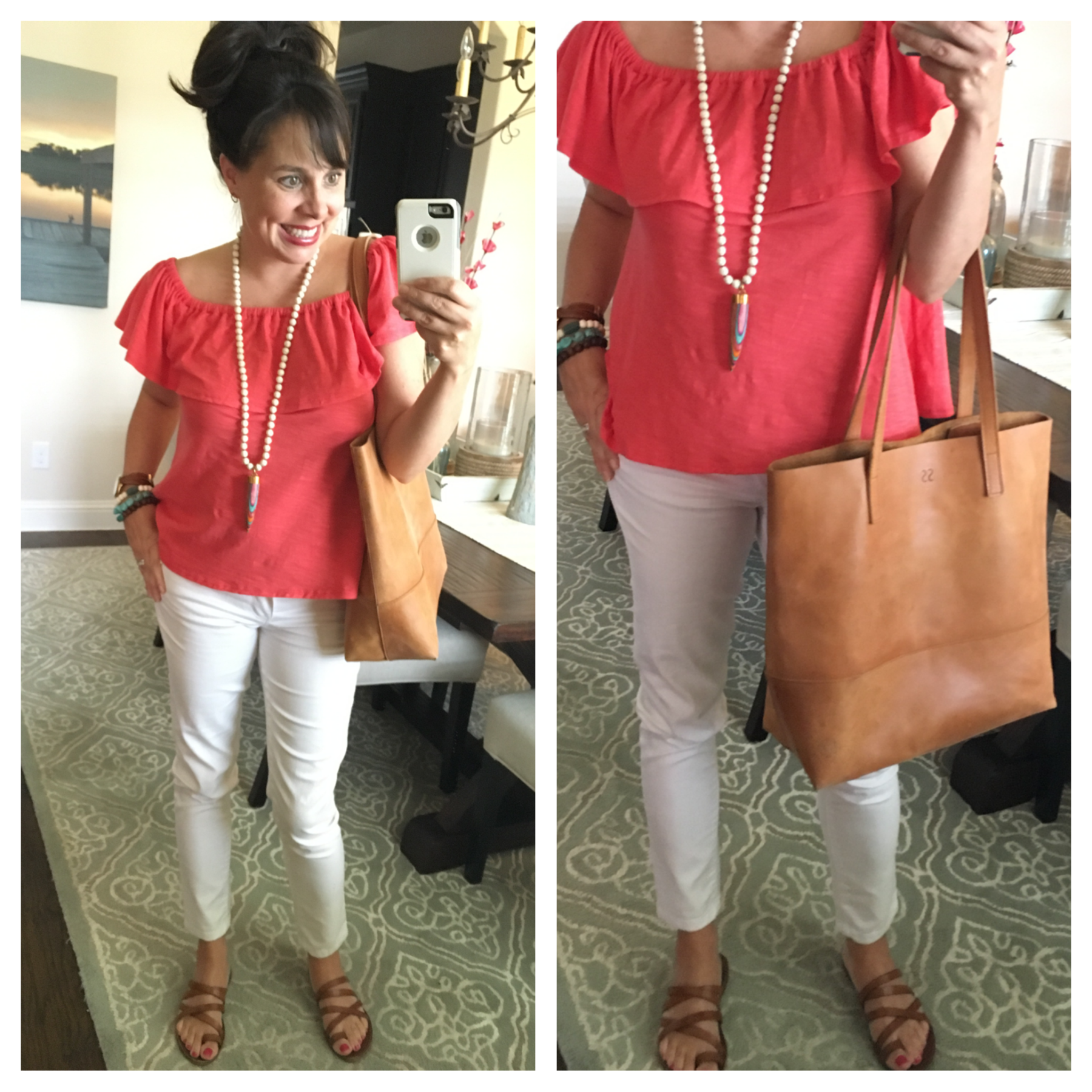 white jeans spring outfit