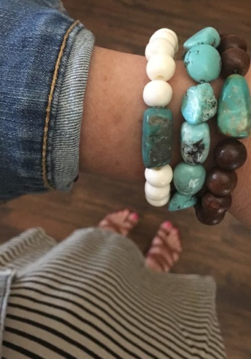 turquoise bracelet stack