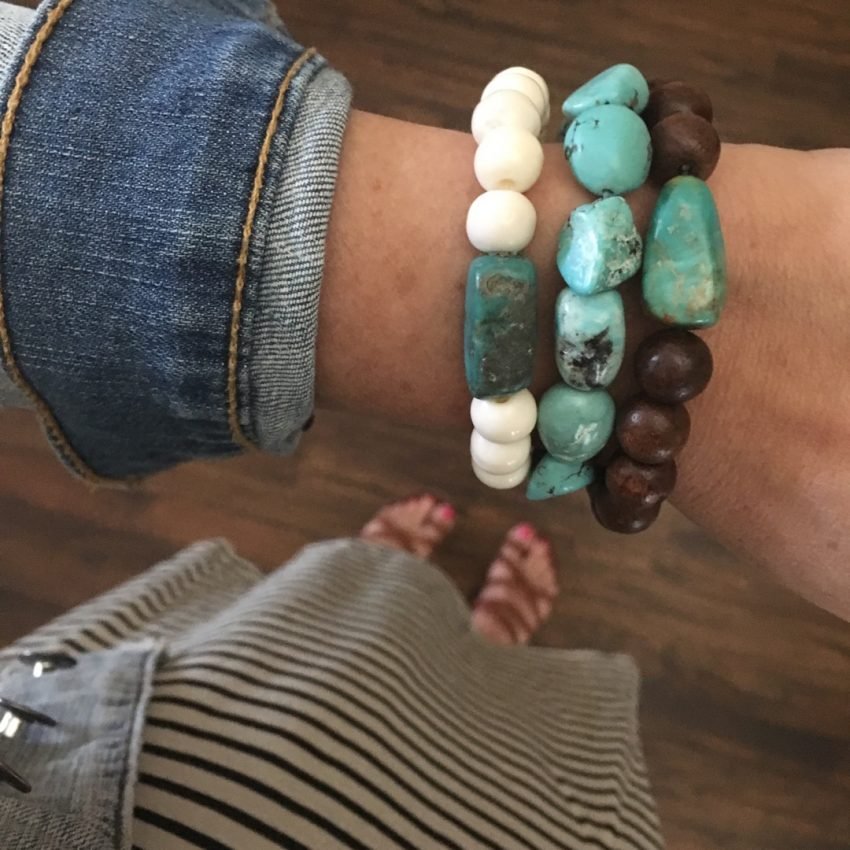 turquoise bracelet stack