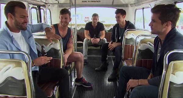 bachelor boys rapping on bus