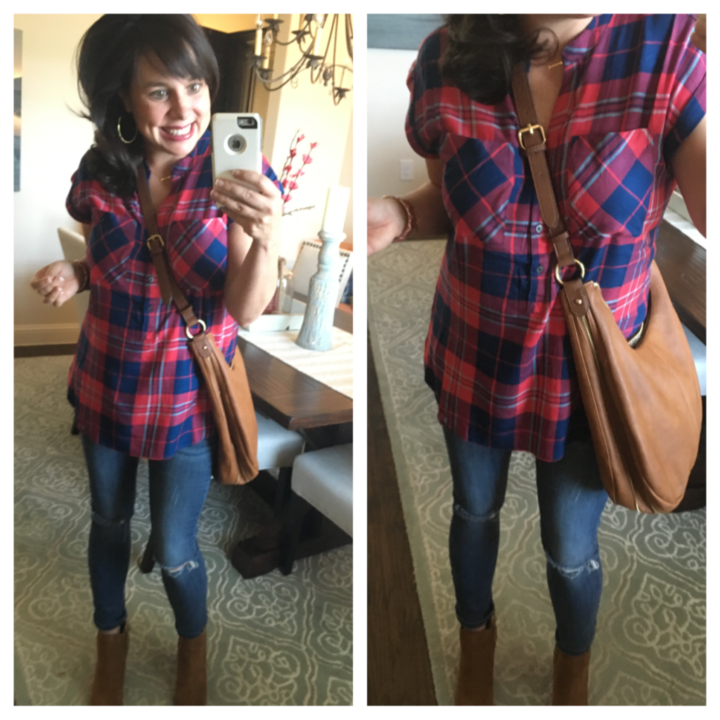plaid and jeans