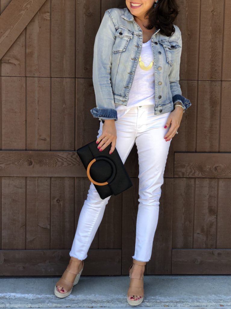 what to wear with white jeans
