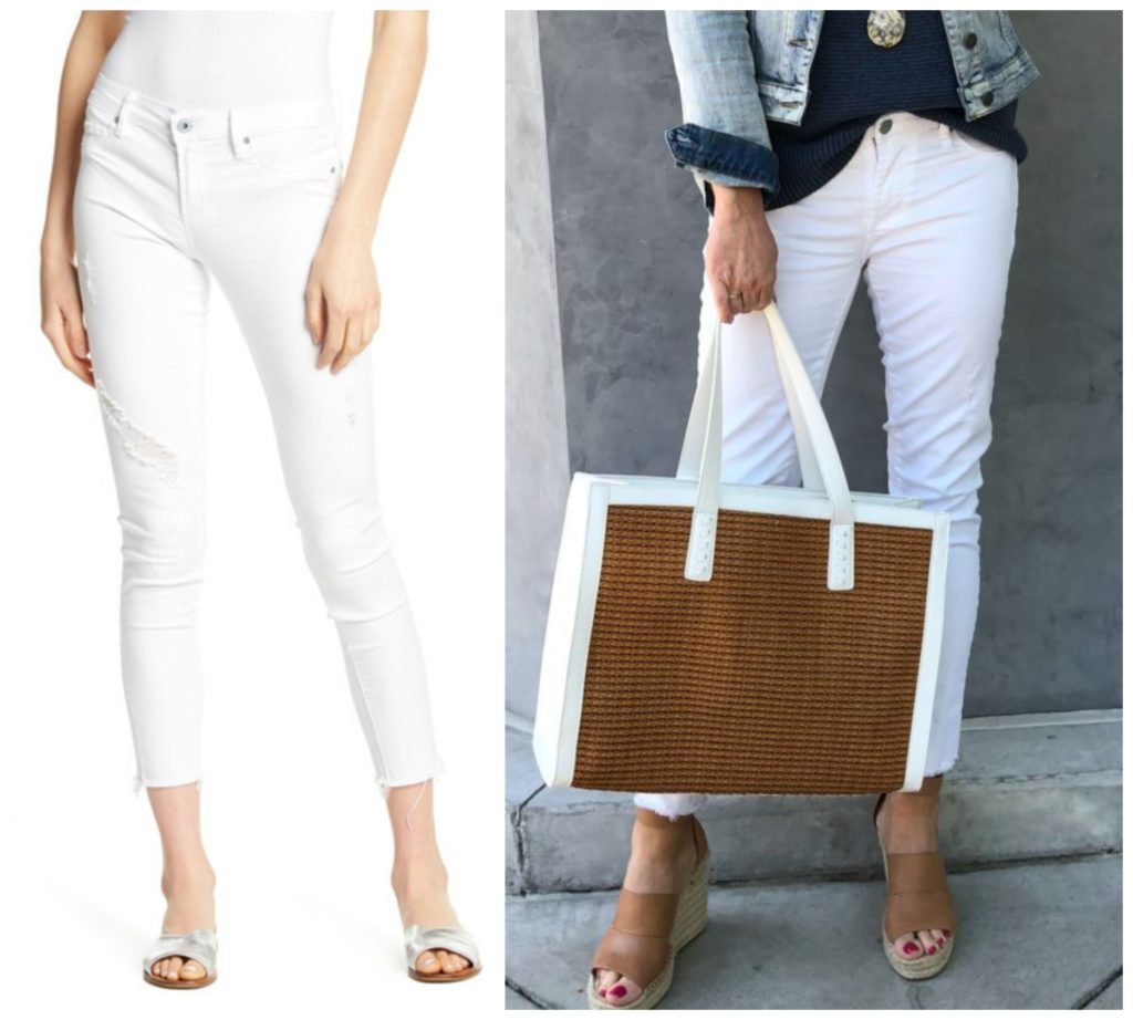 white jeans on sale