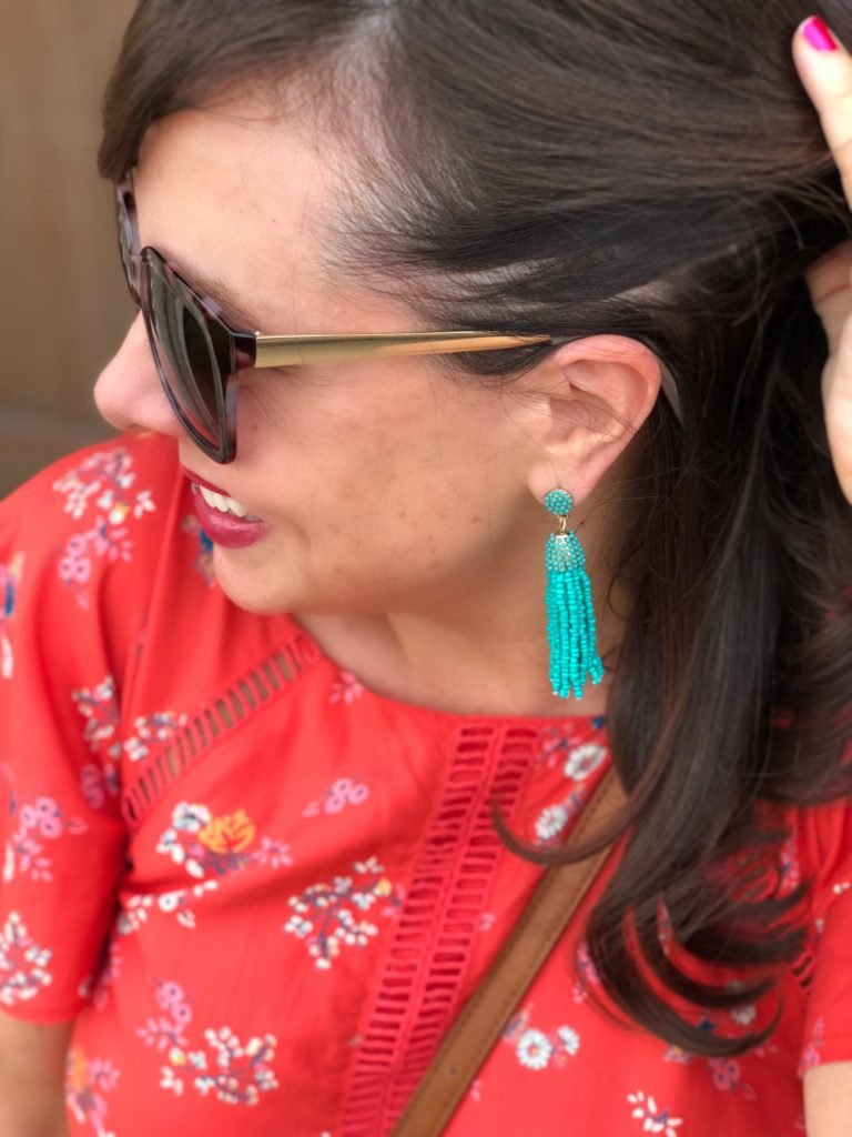 turquoise fringe earrings