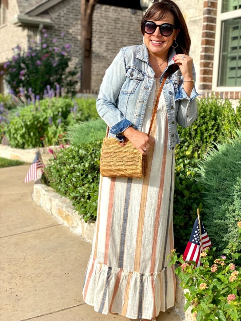I Personally Love to wear my denim jacket with floral maxi dress. Till now,  I didn't find any better combination tha… | Style maxi dress, Floral maxi  dress, Fashion